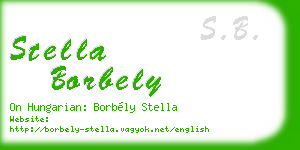 stella borbely business card